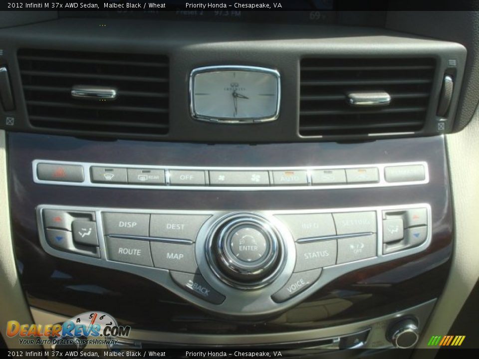2012 Infiniti M 37x AWD Sedan Malbec Black / Wheat Photo #24