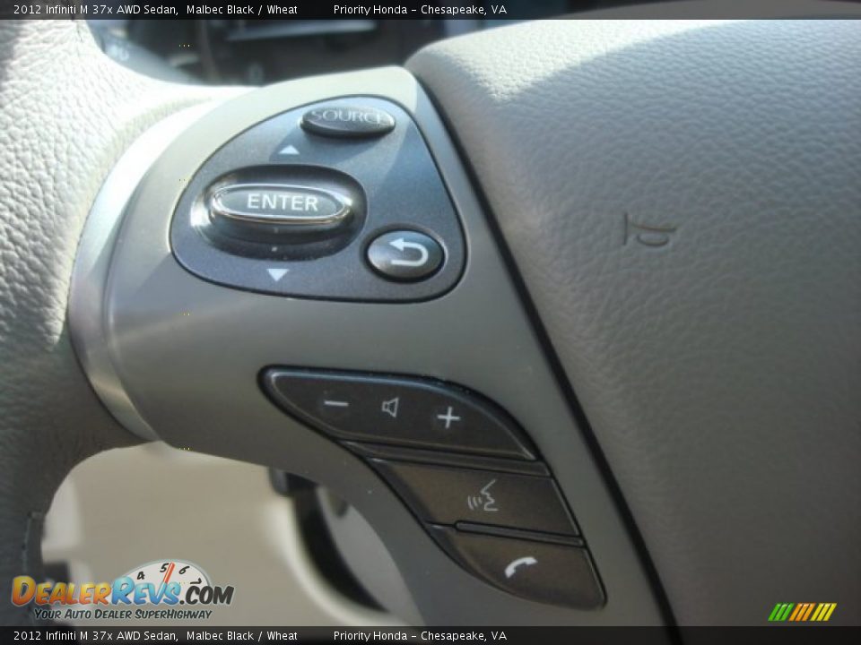 2012 Infiniti M 37x AWD Sedan Malbec Black / Wheat Photo #28