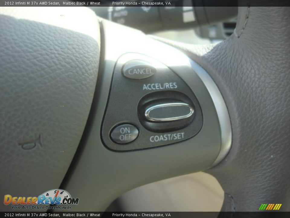 2012 Infiniti M 37x AWD Sedan Malbec Black / Wheat Photo #29