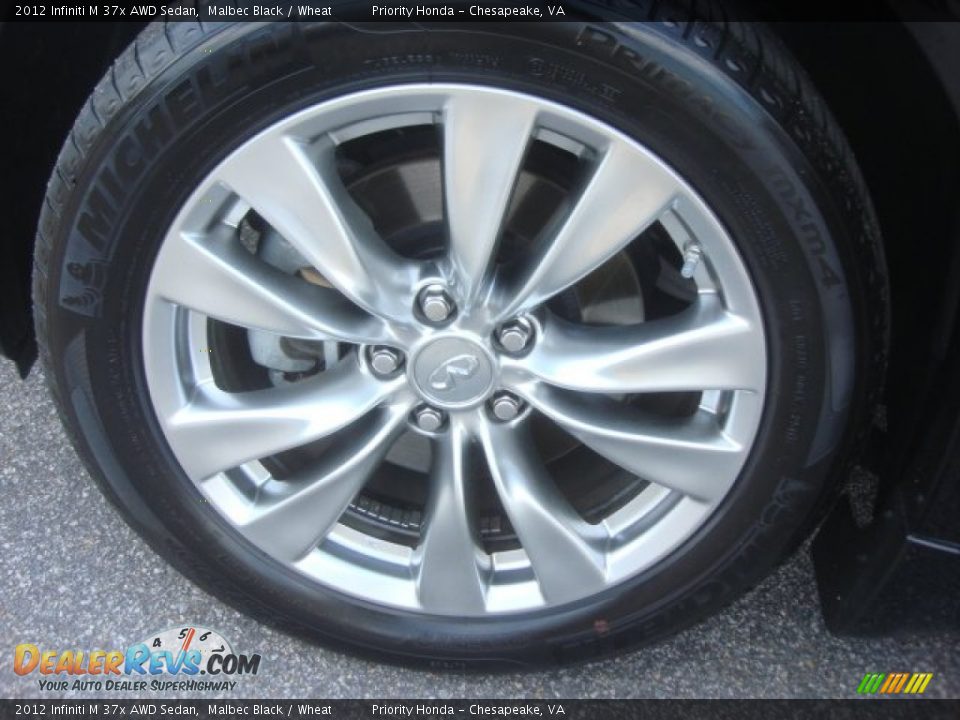 2012 Infiniti M 37x AWD Sedan Malbec Black / Wheat Photo #31