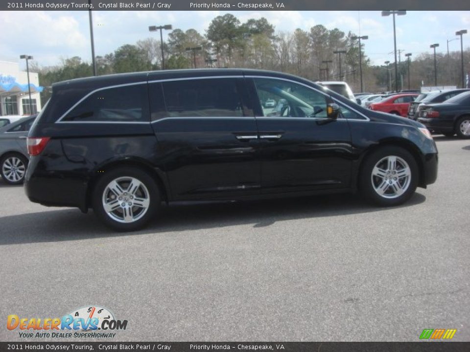 2011 Honda Odyssey Touring Crystal Black Pearl / Gray Photo #6