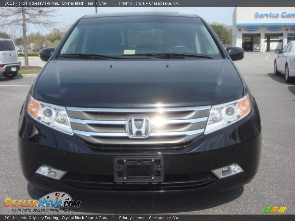 2011 Honda Odyssey Touring Crystal Black Pearl / Gray Photo #8