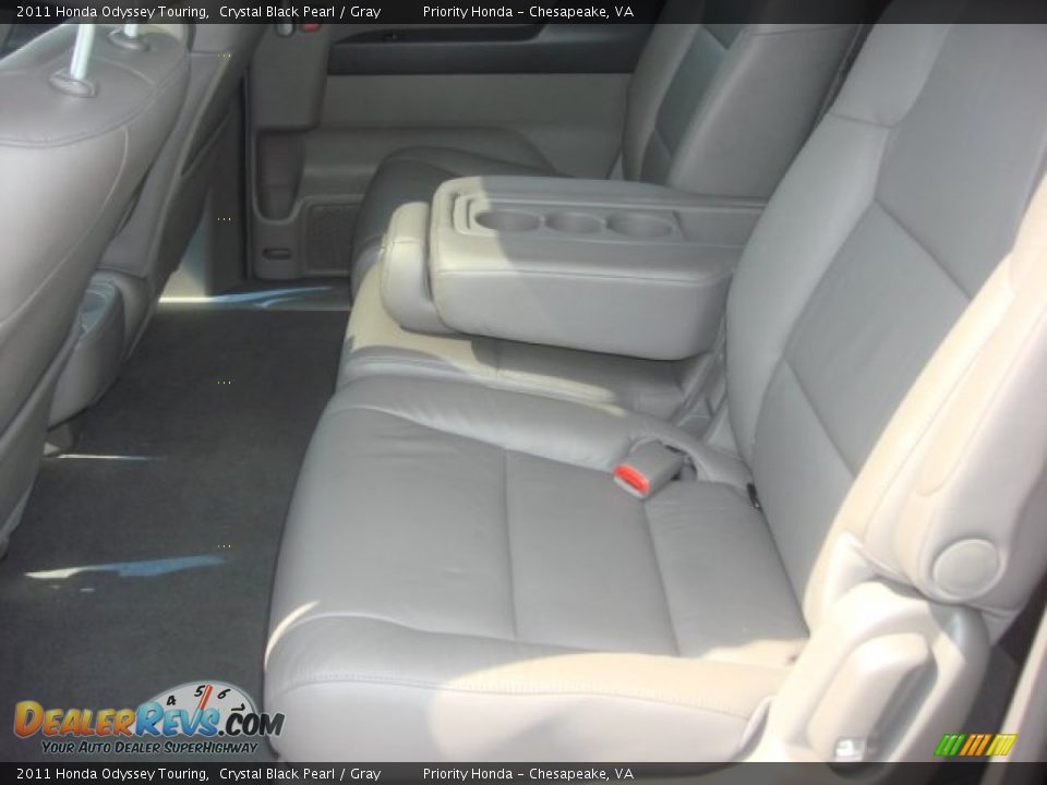 2011 Honda Odyssey Touring Crystal Black Pearl / Gray Photo #11