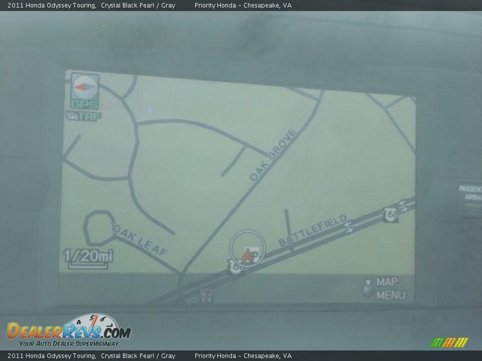 2011 Honda Odyssey Touring Crystal Black Pearl / Gray Photo #22