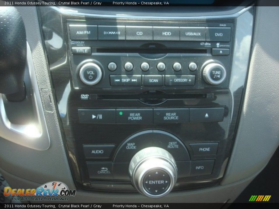 2011 Honda Odyssey Touring Crystal Black Pearl / Gray Photo #26