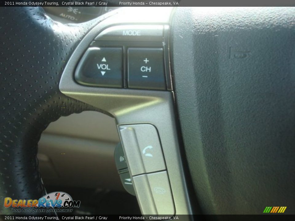 2011 Honda Odyssey Touring Crystal Black Pearl / Gray Photo #27