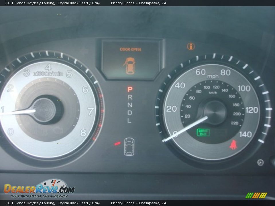 2011 Honda Odyssey Touring Crystal Black Pearl / Gray Photo #29