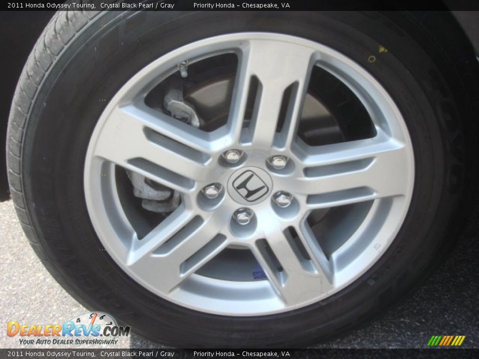 2011 Honda Odyssey Touring Crystal Black Pearl / Gray Photo #30