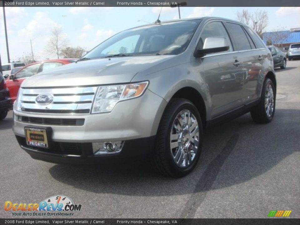 2008 Ford Edge Limited Vapor Silver Metallic / Camel Photo #1
