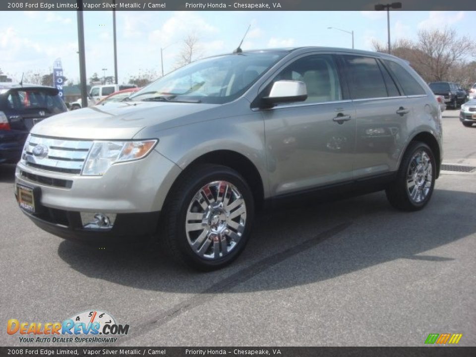 2008 Ford Edge Limited Vapor Silver Metallic / Camel Photo #2