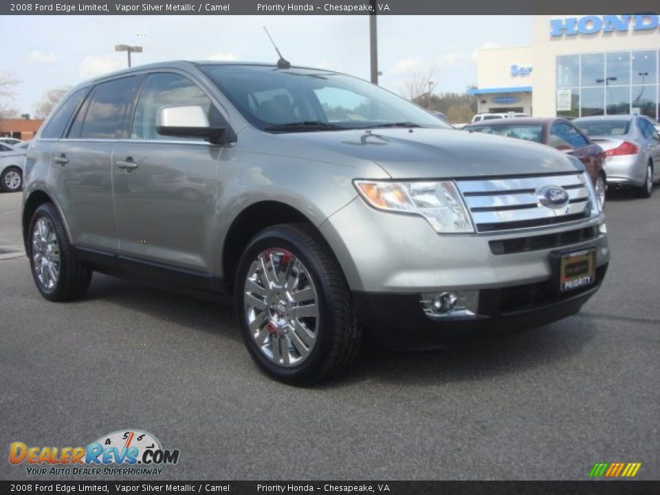 2008 Ford Edge Limited Vapor Silver Metallic / Camel Photo #9