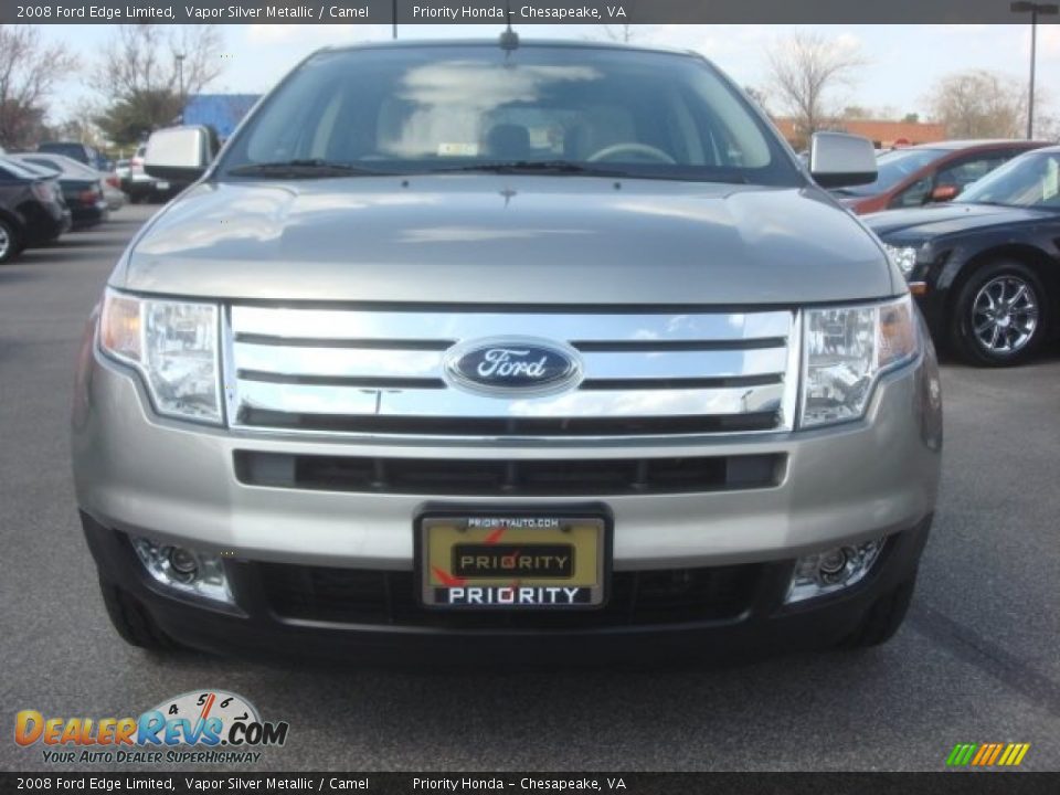 2008 Ford Edge Limited Vapor Silver Metallic / Camel Photo #10