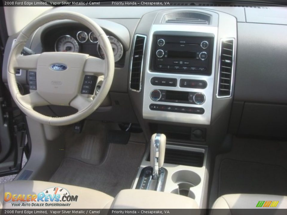 2008 Ford Edge Limited Vapor Silver Metallic / Camel Photo #16