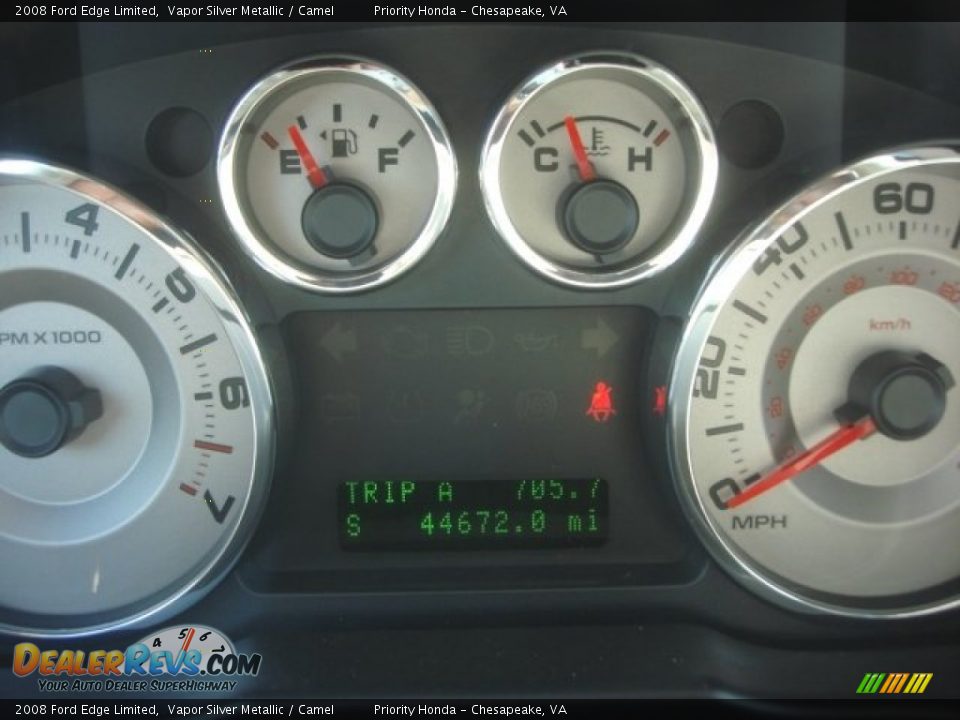 2008 Ford Edge Limited Vapor Silver Metallic / Camel Photo #22