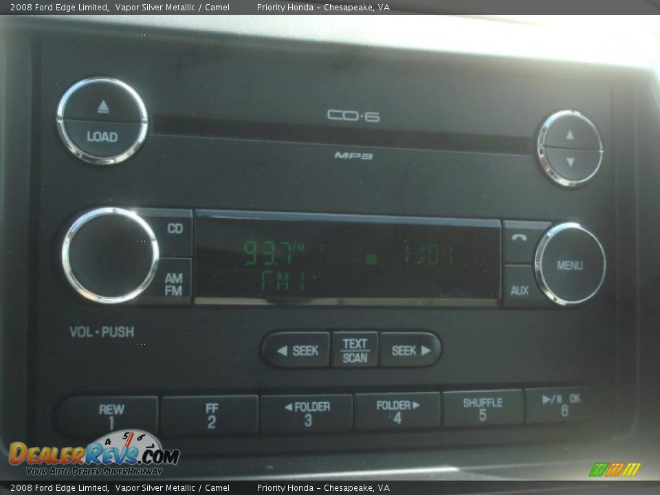 2008 Ford Edge Limited Vapor Silver Metallic / Camel Photo #23