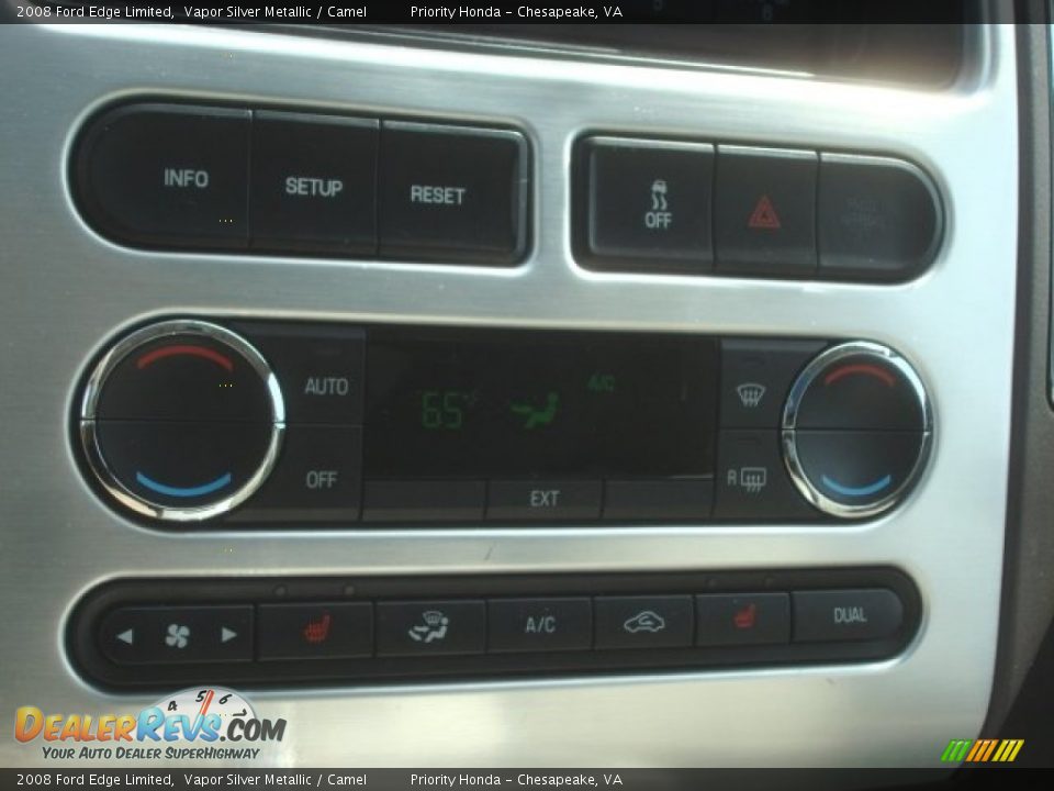 2008 Ford Edge Limited Vapor Silver Metallic / Camel Photo #24