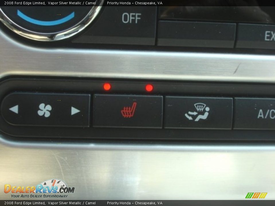 2008 Ford Edge Limited Vapor Silver Metallic / Camel Photo #25