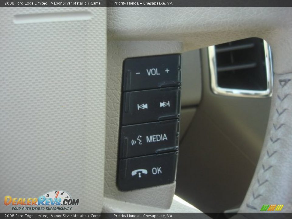 2008 Ford Edge Limited Vapor Silver Metallic / Camel Photo #29