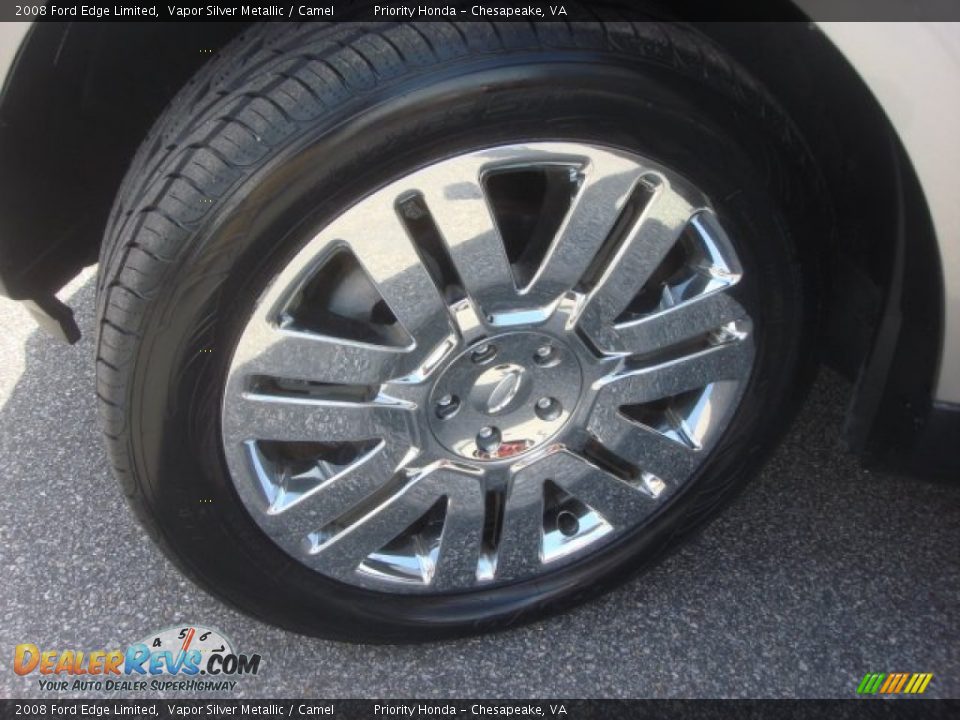 2008 Ford Edge Limited Vapor Silver Metallic / Camel Photo #33