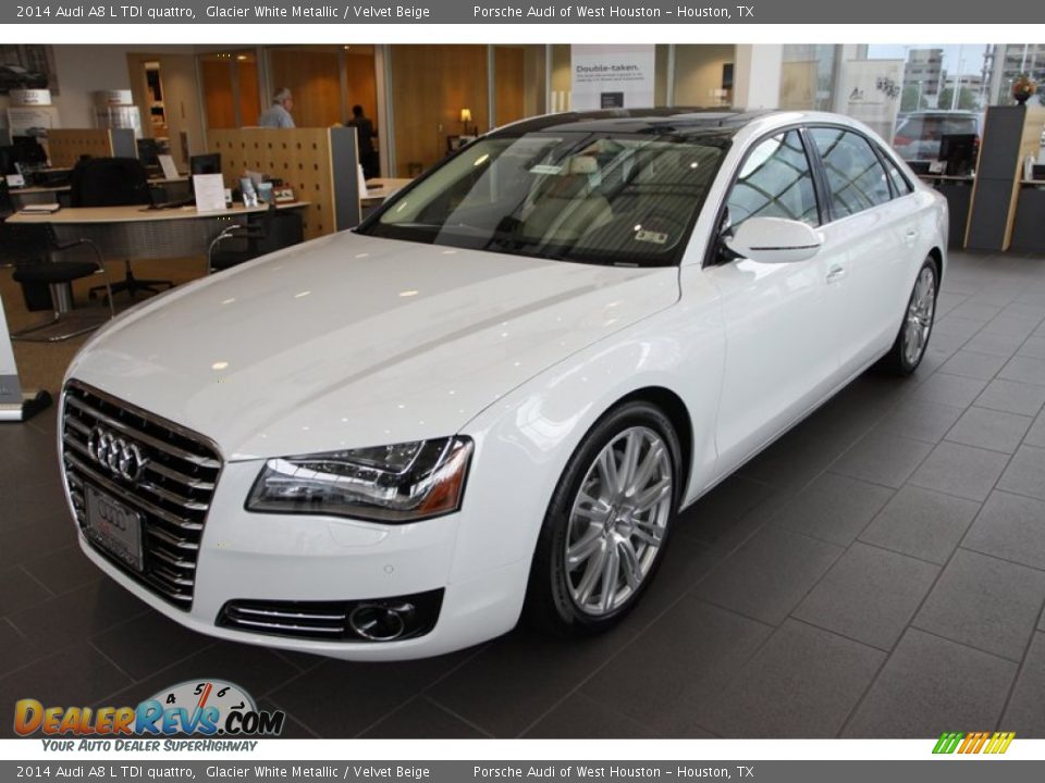 Front 3/4 View of 2014 Audi A8 L TDI quattro Photo #3