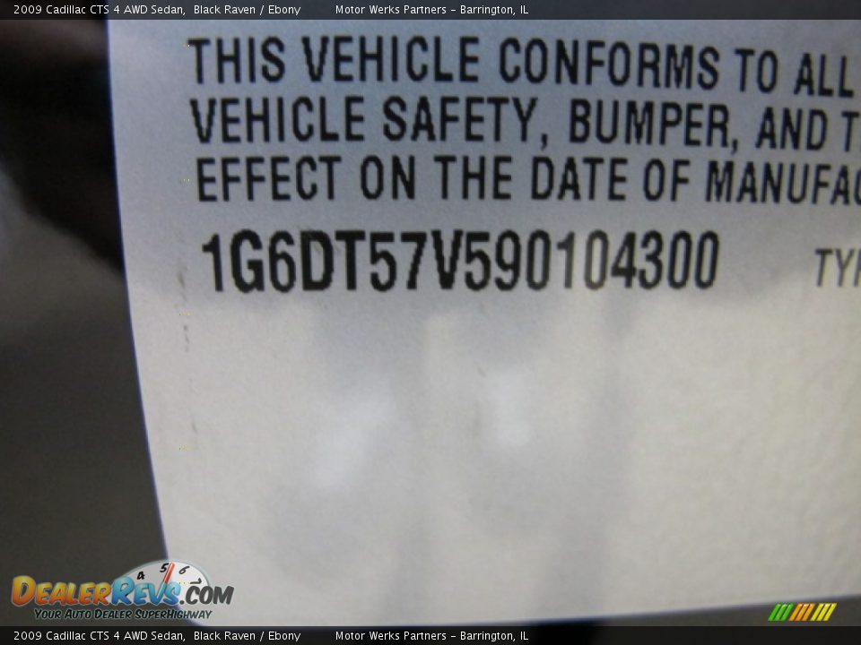 2009 Cadillac CTS 4 AWD Sedan Black Raven / Ebony Photo #36
