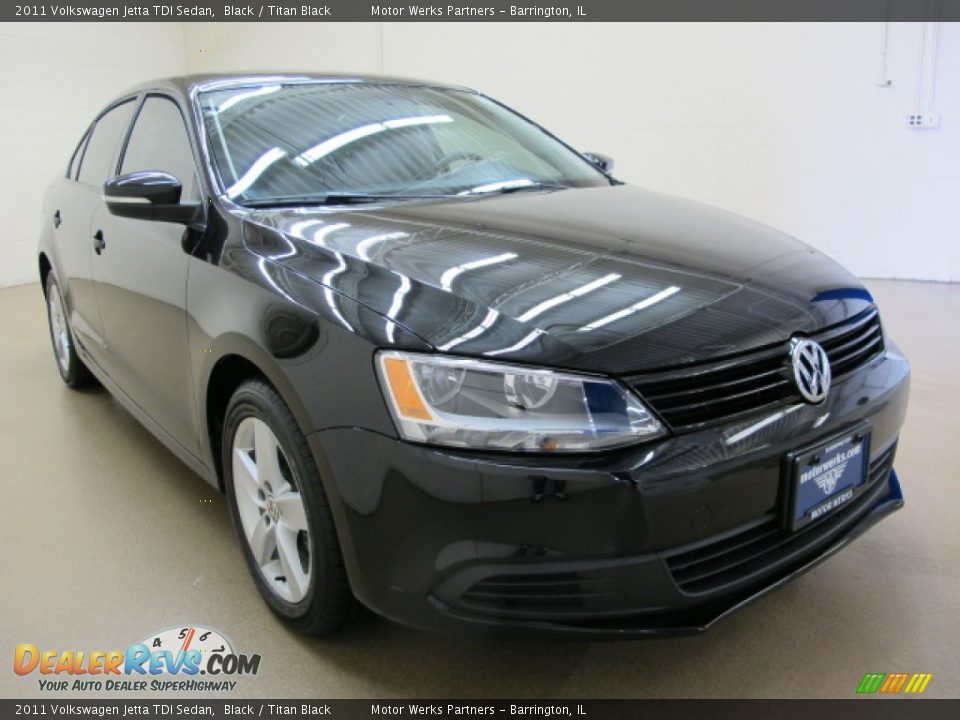 2011 Volkswagen Jetta TDI Sedan Black / Titan Black Photo #1