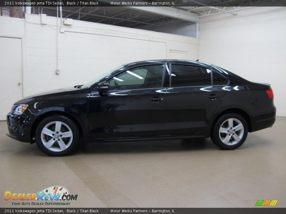 2011 Volkswagen Jetta TDI Sedan Black / Titan Black Photo #4