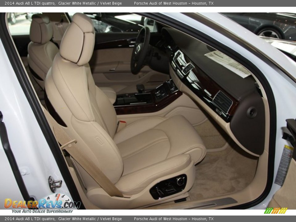 Velvet Beige Interior - 2014 Audi A8 L TDI quattro Photo #24