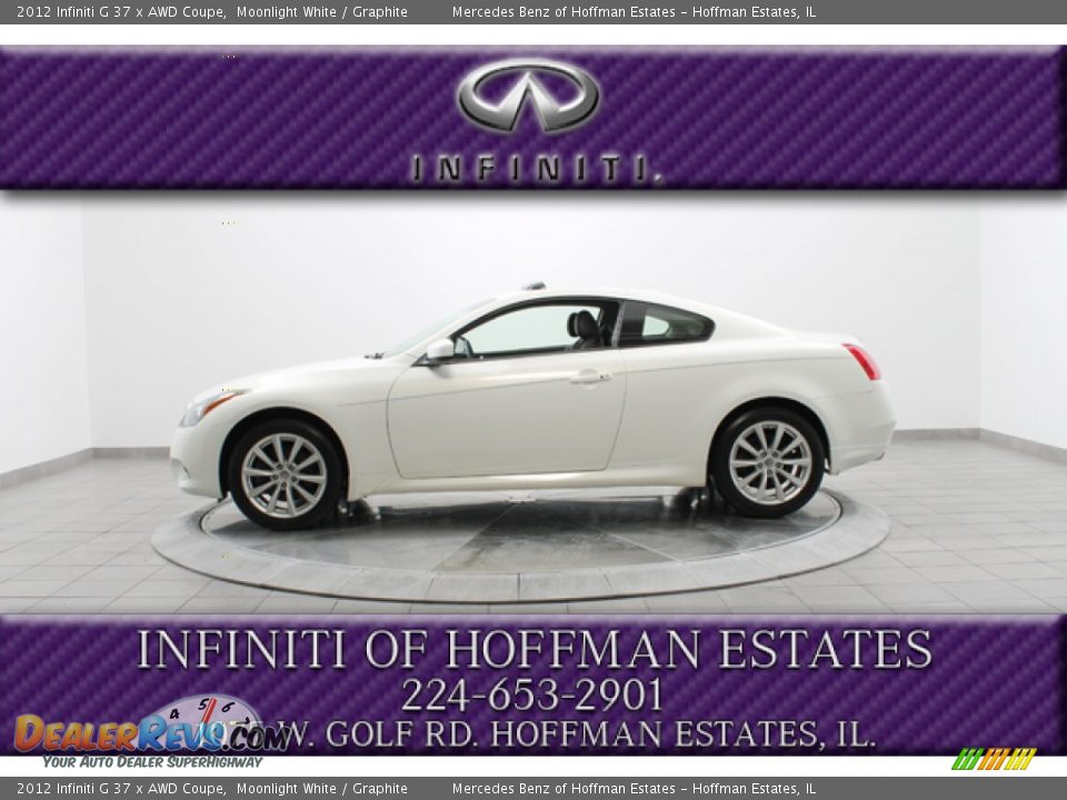 2012 Infiniti G 37 x AWD Coupe Moonlight White / Graphite Photo #2