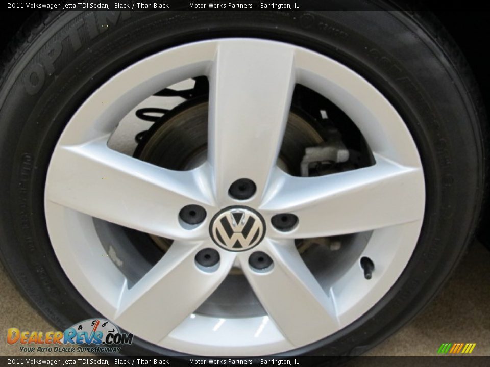 2011 Volkswagen Jetta TDI Sedan Black / Titan Black Photo #11