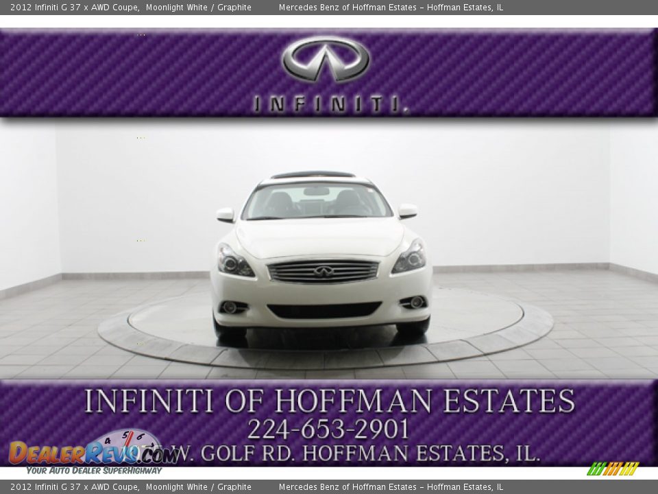 2012 Infiniti G 37 x AWD Coupe Moonlight White / Graphite Photo #3