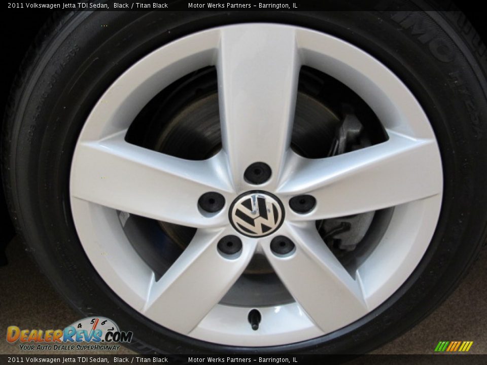 2011 Volkswagen Jetta TDI Sedan Black / Titan Black Photo #12