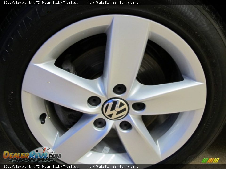 2011 Volkswagen Jetta TDI Sedan Black / Titan Black Photo #13