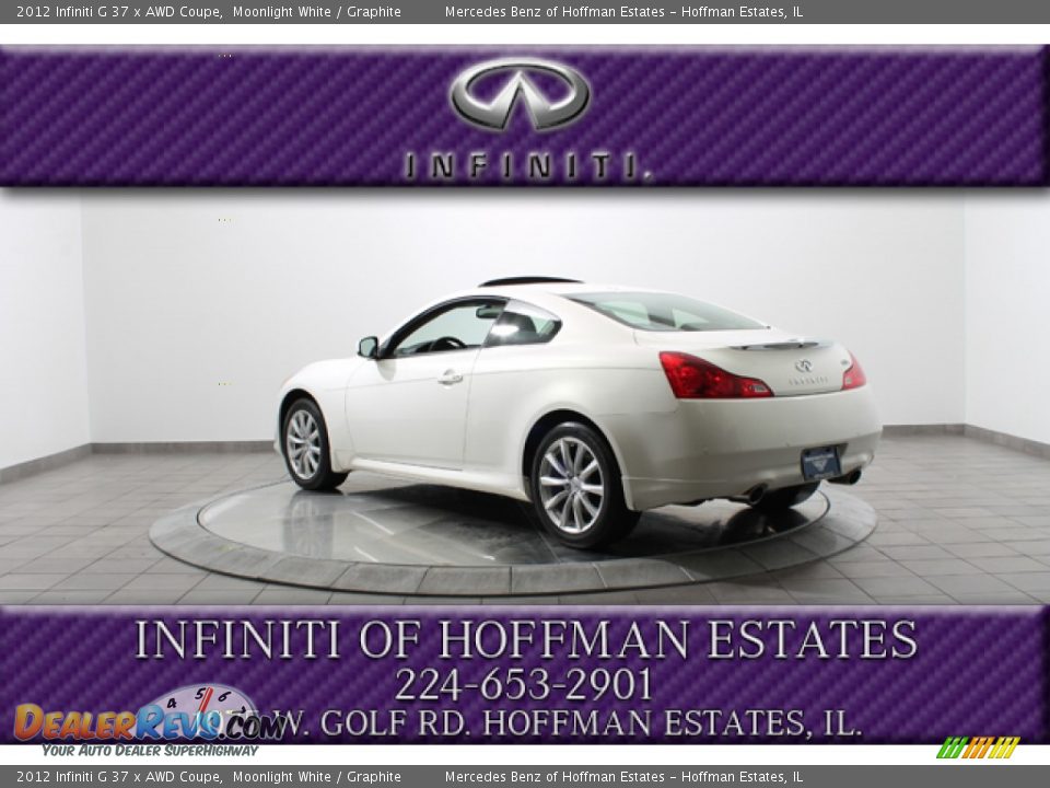 2012 Infiniti G 37 x AWD Coupe Moonlight White / Graphite Photo #5