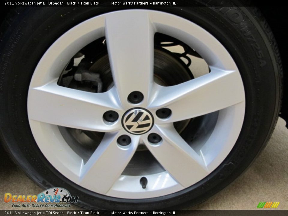 2011 Volkswagen Jetta TDI Sedan Black / Titan Black Photo #14