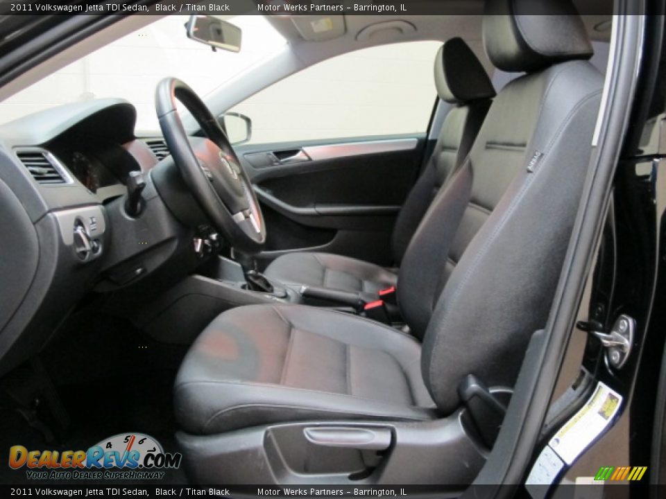 2011 Volkswagen Jetta TDI Sedan Black / Titan Black Photo #15