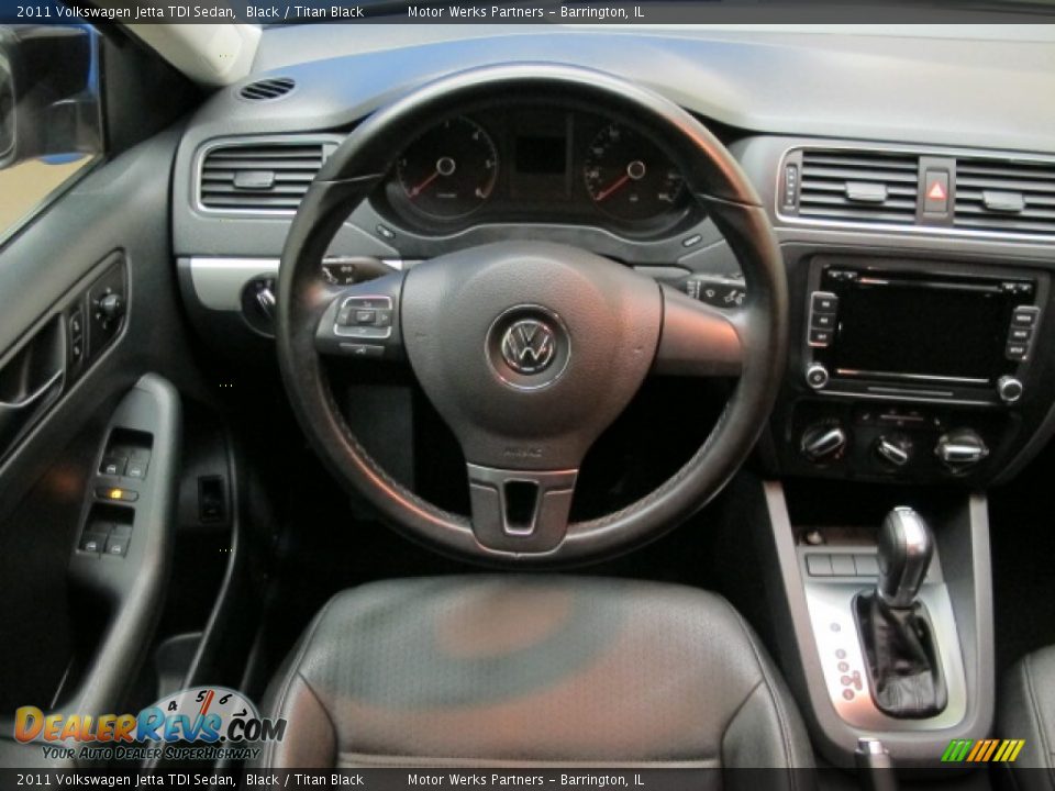 2011 Volkswagen Jetta TDI Sedan Black / Titan Black Photo #23