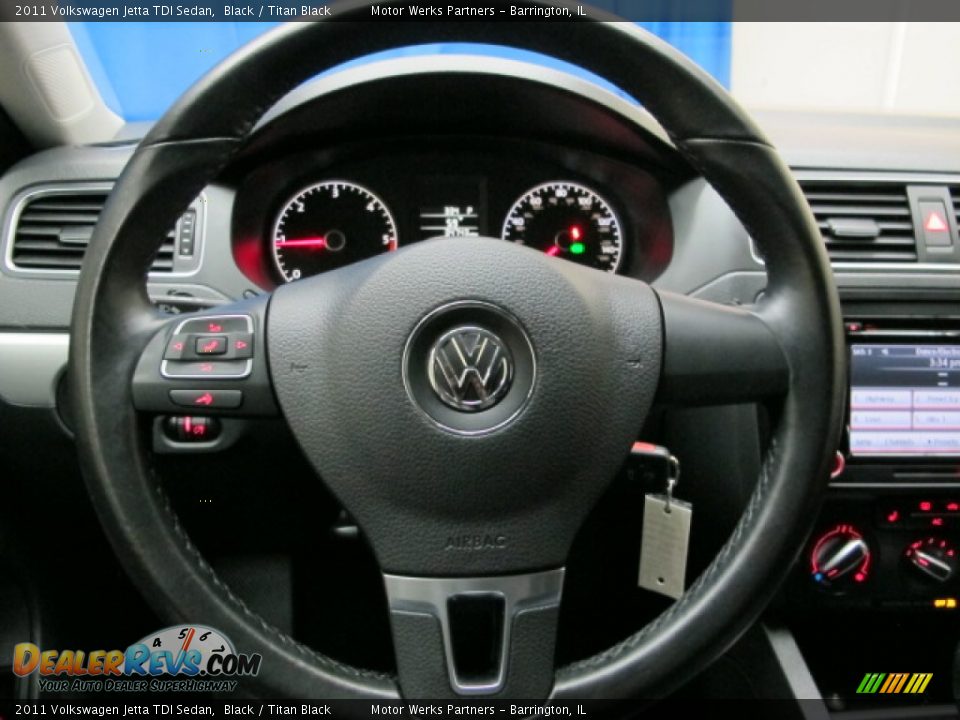2011 Volkswagen Jetta TDI Sedan Black / Titan Black Photo #31