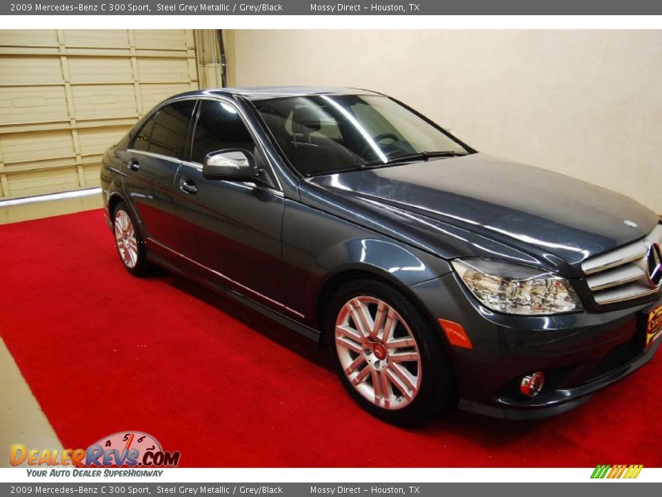 2009 Mercedes-Benz C 300 Sport Steel Grey Metallic / Grey/Black Photo #1