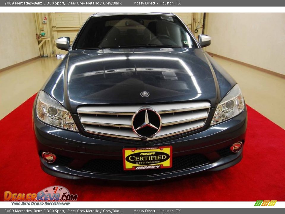 2009 Mercedes-Benz C 300 Sport Steel Grey Metallic / Grey/Black Photo #2