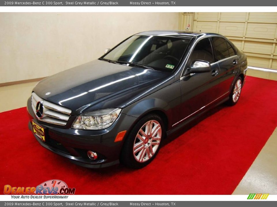 2009 Mercedes-Benz C 300 Sport Steel Grey Metallic / Grey/Black Photo #3