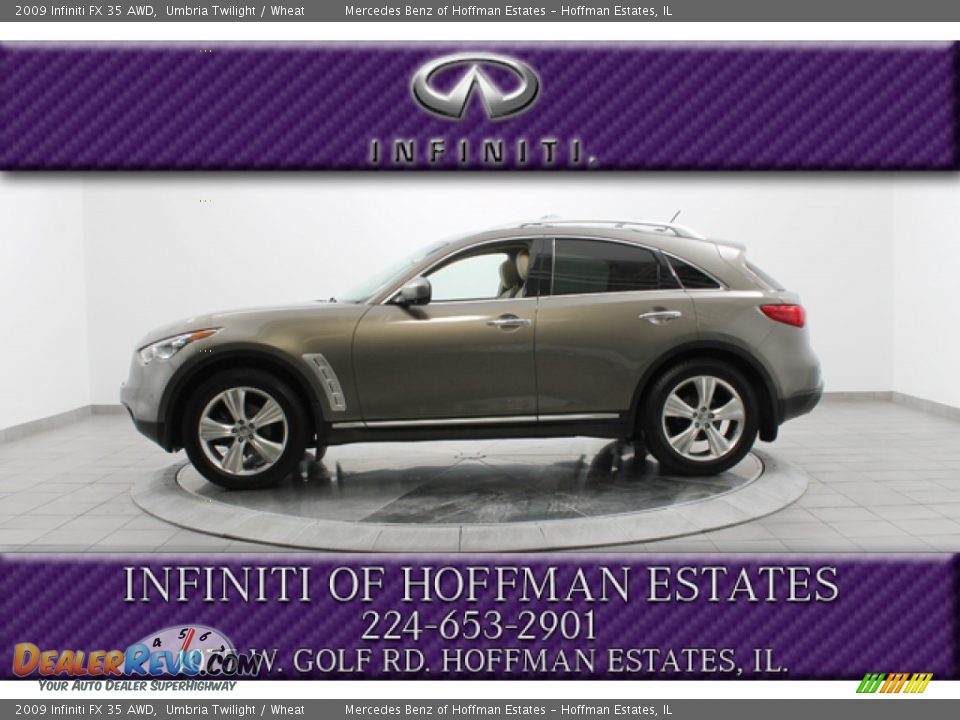 2009 Infiniti FX 35 AWD Umbria Twilight / Wheat Photo #2