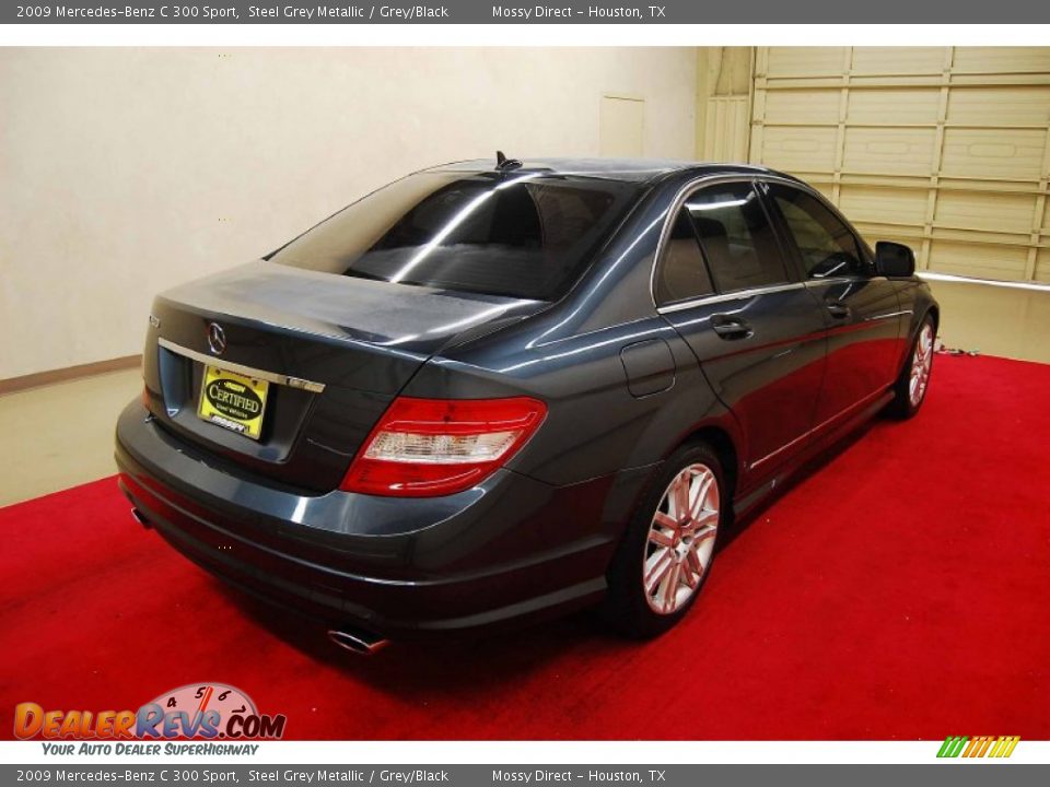 2009 Mercedes-Benz C 300 Sport Steel Grey Metallic / Grey/Black Photo #6