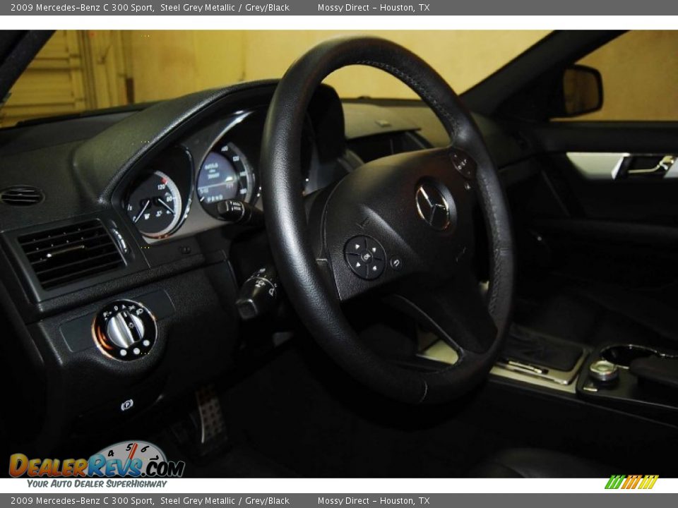 2009 Mercedes-Benz C 300 Sport Steel Grey Metallic / Grey/Black Photo #11