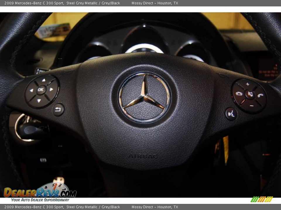 2009 Mercedes-Benz C 300 Sport Steel Grey Metallic / Grey/Black Photo #24