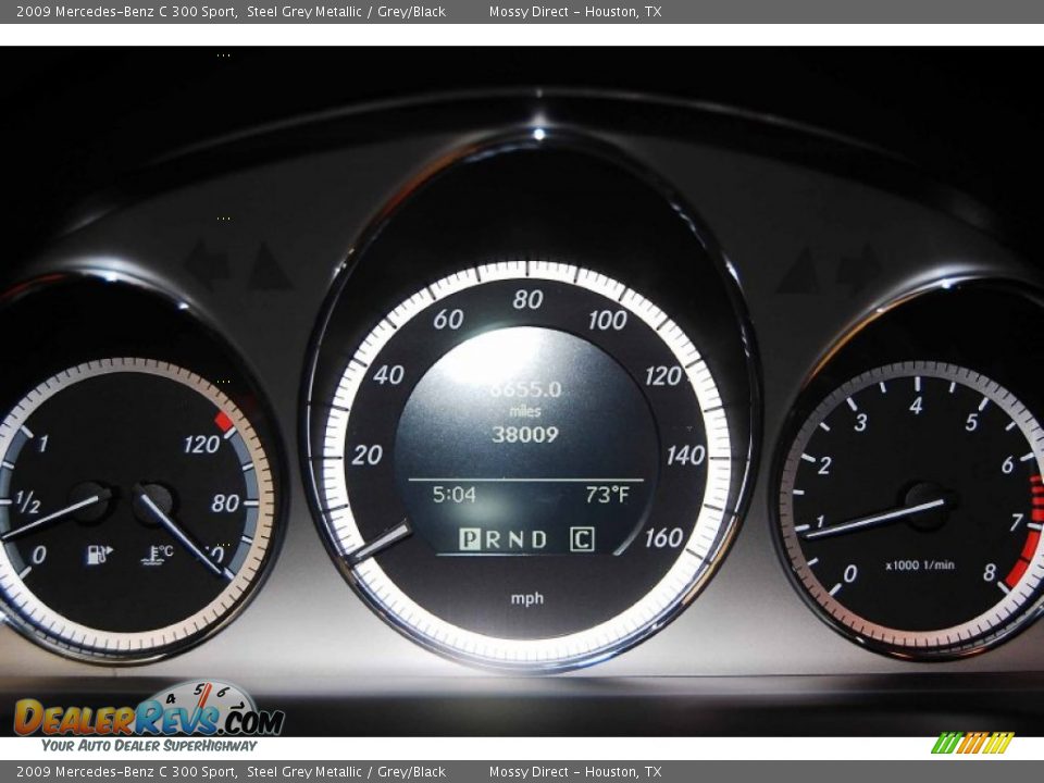 2009 Mercedes-Benz C 300 Sport Steel Grey Metallic / Grey/Black Photo #25