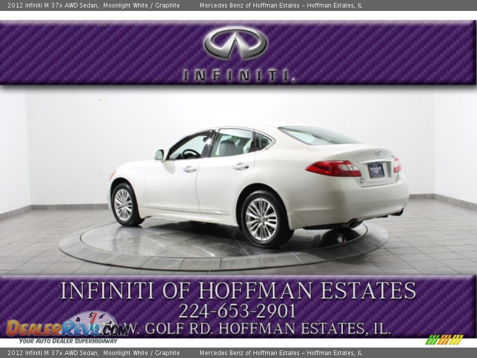 2012 Infiniti M 37x AWD Sedan Moonlight White / Graphite Photo #5