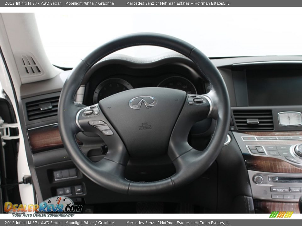 2012 Infiniti M 37x AWD Sedan Moonlight White / Graphite Photo #7