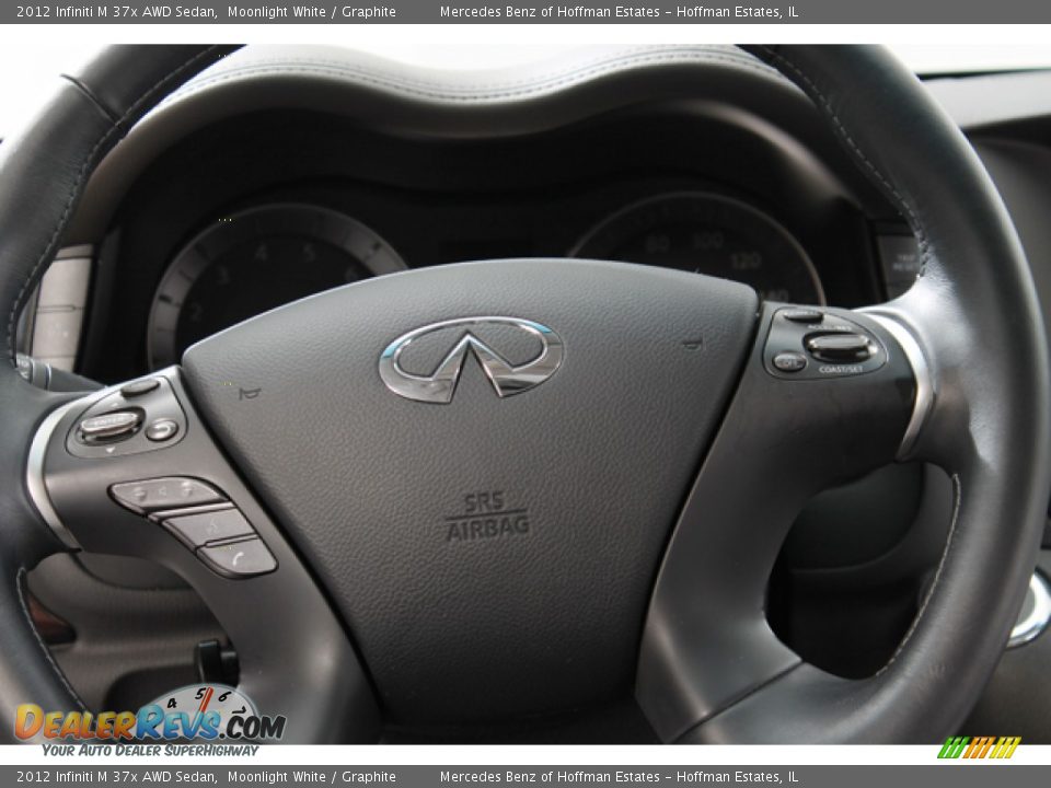 2012 Infiniti M 37x AWD Sedan Moonlight White / Graphite Photo #8