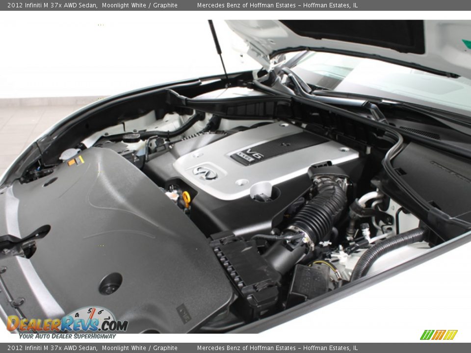 2012 Infiniti M 37x AWD Sedan Moonlight White / Graphite Photo #25
